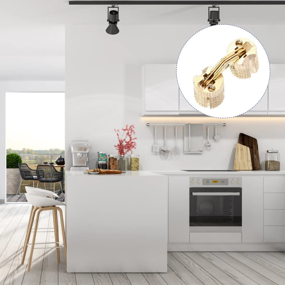 2pcs Opening Angle Cabinet Hinges Concealed Box Hinges Hand Craft 07FC0E-D4 - KOEEK
