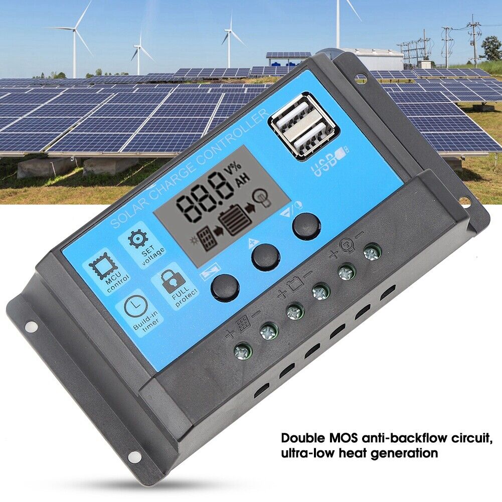 new (50A)Solar Charge Controller Large LCD Display Solar Panel Charger Controller koeek - KOEEK