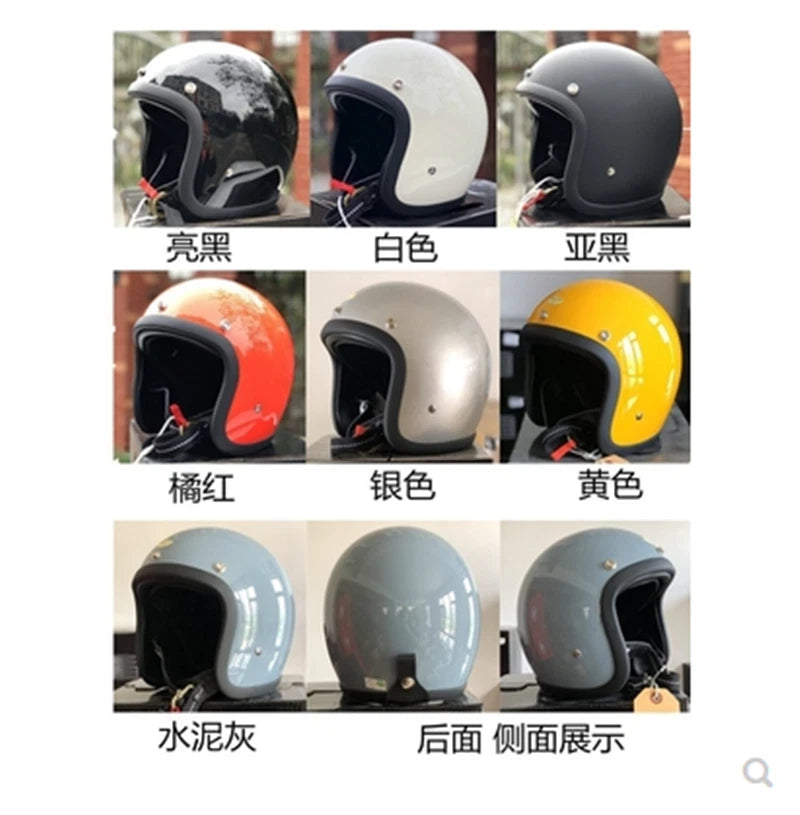 3/4 Face Japan Helmet Race Retro Rider  500-TX Helmet 07FC0E-D4 - KOEEK