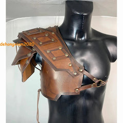Middle Ages Costume Shoulder Pad Armor Leather Single Cosplay Shoulder Props 07FC0E-D4 - KOEEK