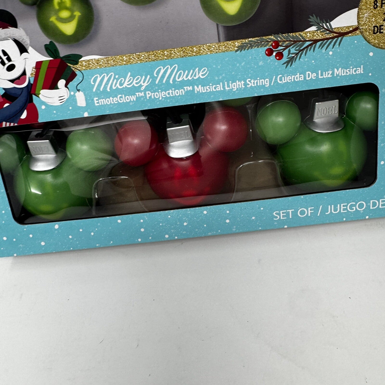Disney Christmas Mickey Mouse Projection 8 Singing  Light String - 8.2 ft DISNEY - KOEEK