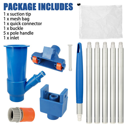 Swimming Pool Suction Vacuum Head Cleaner Cleaning Kit No Electricity Required