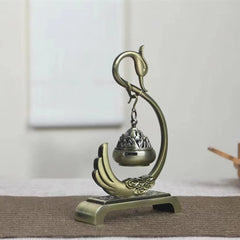Small Hanging Boshan Incense Burner Chinese Style Craft Indoor Decor Censer 07FC0E-D4 - KOEEK