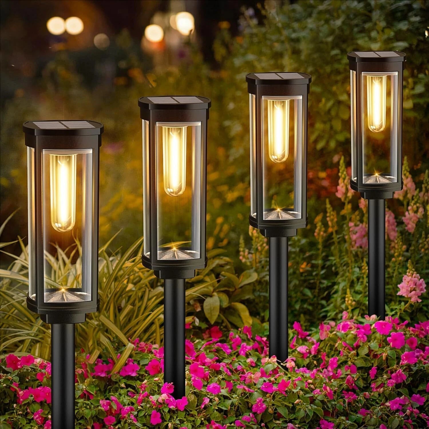 Solar Pavement Lights, Waterproof , Auto On/Off Solar Garden Lights 07FC0E-D4 - KOEEK