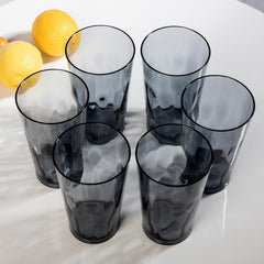 new Unbreakable Plastic Drinking Glasses, Set of 6, Shatterproof 16OZ, Gray 07FC0E-D4 - KOEEK