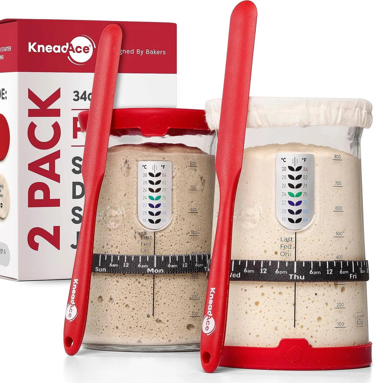 Professional Sourdough Bread Starter Kit with 5 Unique Features 07FC0E-D4 - KOEEK