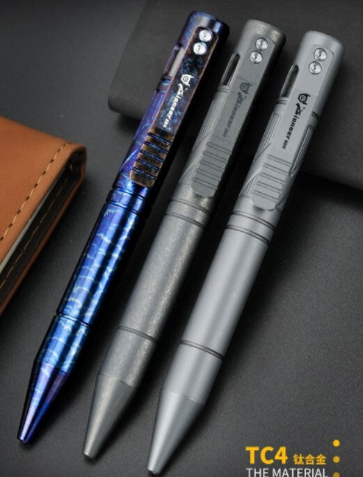 EDC Titanium Practical Ballpoint Pen Working Signature Business Pen G2 Refills 07FC0E-D4 - KOEEK