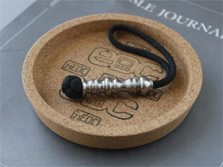 TC4 Titanium Alloy Knife Lanyard Bead Paracord Keychain Pendant EDC Craft DIY 07FC0E-D4 - KOEEK