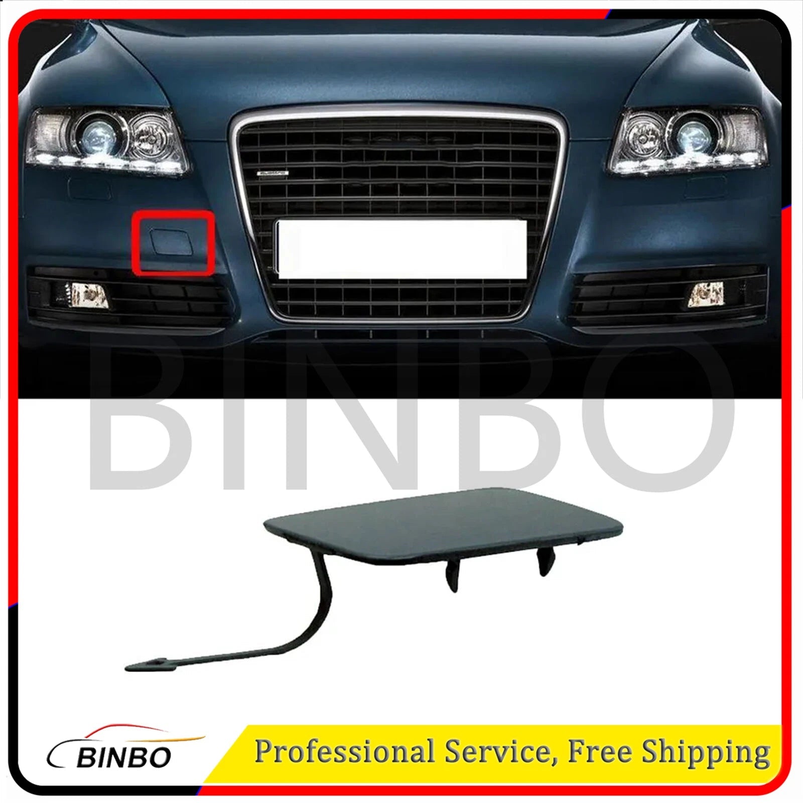 4F0807441F Front Bumper Tow Cover Towing Eye Hook Cap For Audi A6 C6 2008-2011 07FC0E-D4 - KOEEK