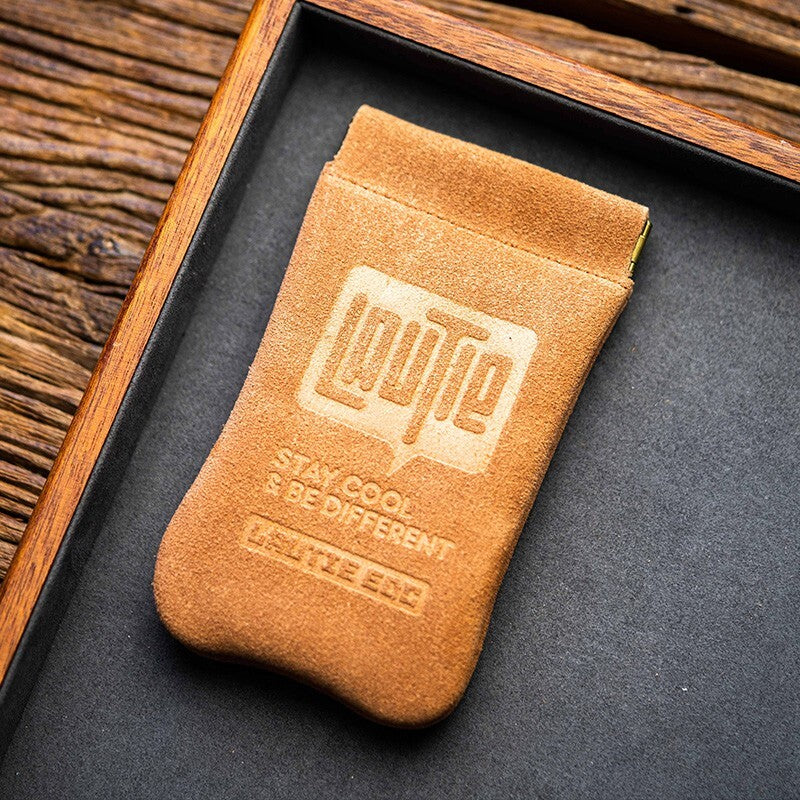 Cowhide Storage Bag LAUTIE Fingertip Gyro Toy EDC Outdoor Portable Key Case Gift 07FC0E-D4 - KOEEK