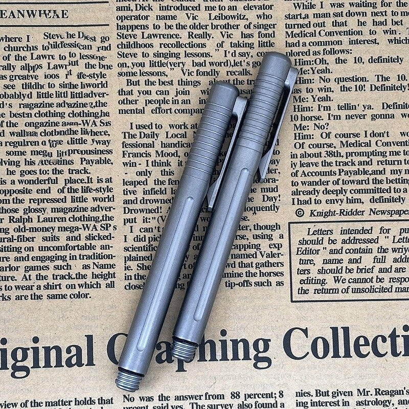 Titanium Mini Ballpoint Pen Signature Writing Pocket Pen Office Outdoor EDC 07FC0E-D4 - KOEEK