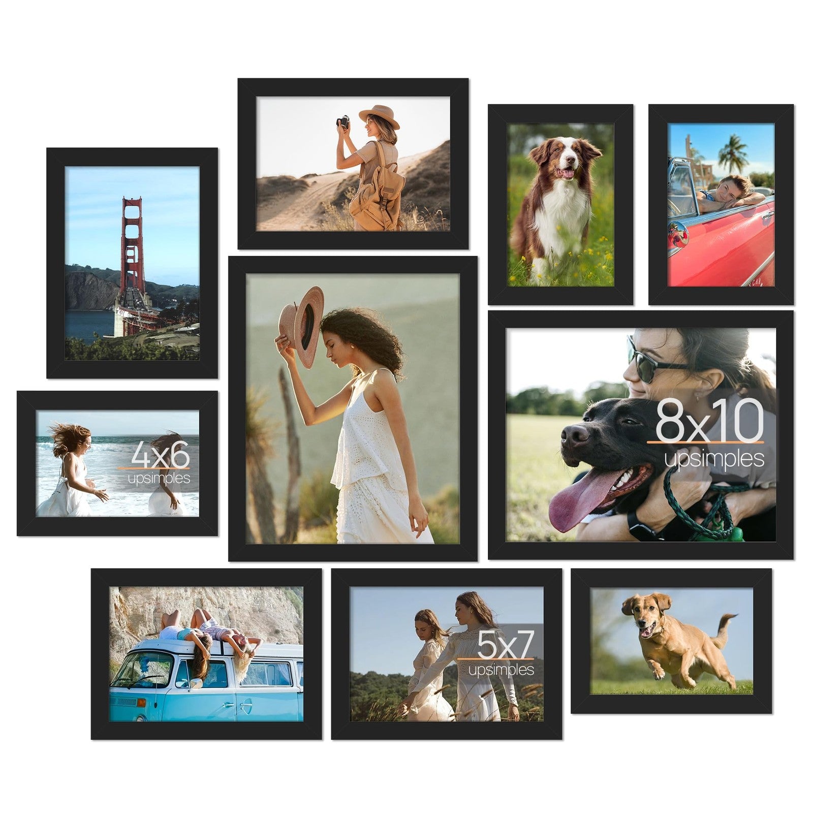 10 Pack Picture Frames Collage Wall Decor for Mounting or Tabletop Display, P... 07FC0E-D4 - KOEEK