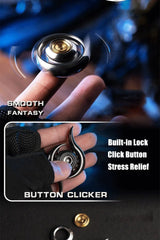 Magic Eyes Stainless Steel Hand Gyro Fidget Spinner Clicker for Collection 07FC0E-D4 - KOEEK