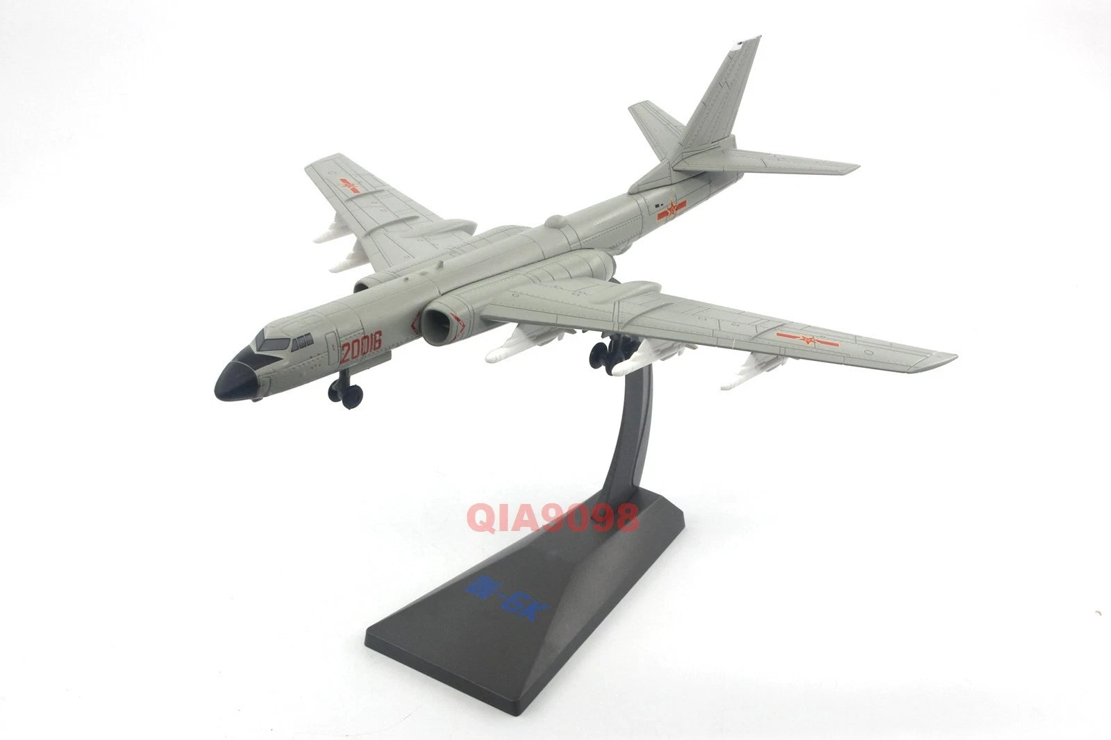 1/144 Scale Chinese Air Force H-6K Bomber Aircraft Diecast Metal Gray Model 07FC0E-D4 - KOEEK