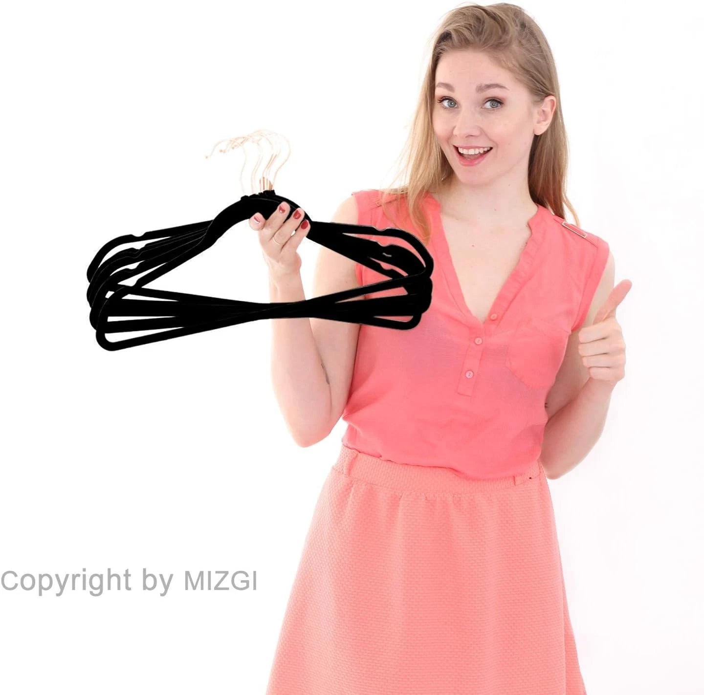 High-quality velvet hangers (60 pieces) Durable non-slip felt hangers 07FC0E-D4 - KOEEK