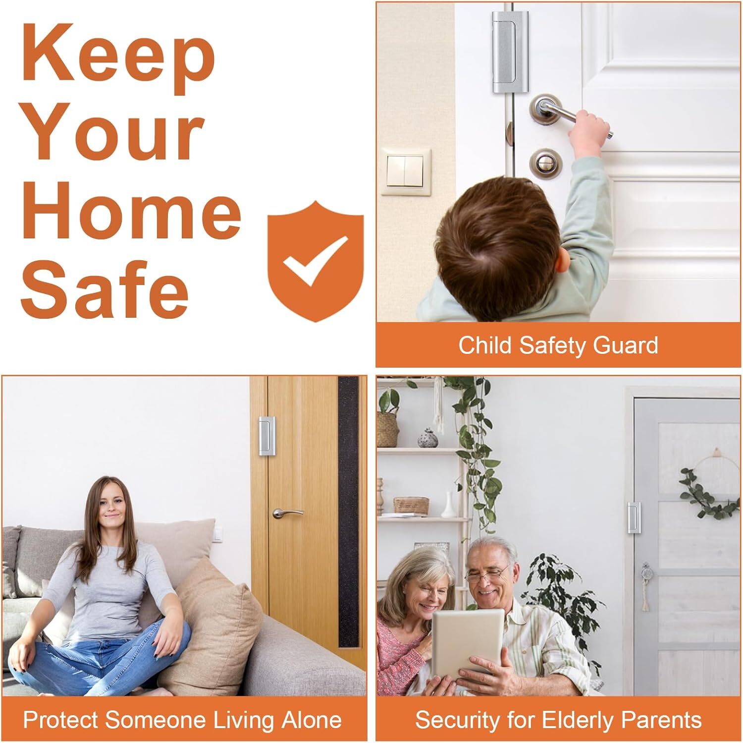 new 2 Pack Home Security Door Lock,Childproof Reinforcement 2Pack-Silver