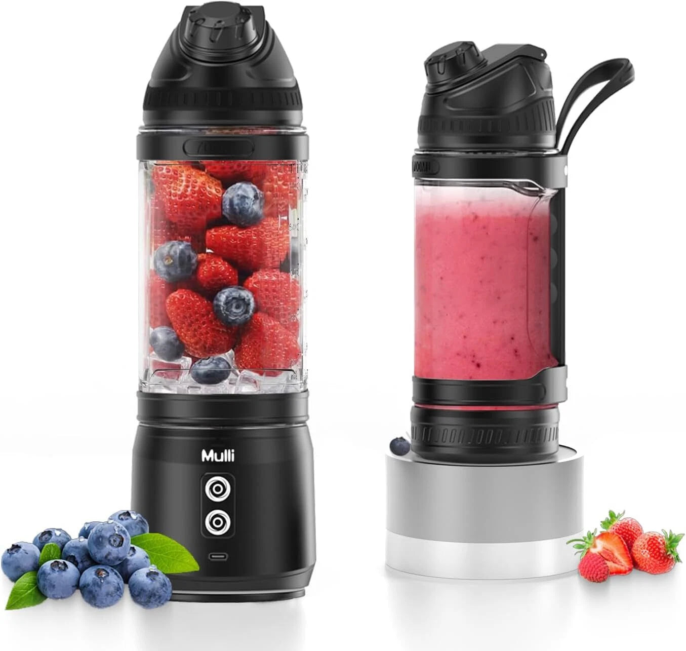 Portable Blender, 24 oz Travel Blender, USB Rechargeable Blender 07FC0E-D4 - KOEEK