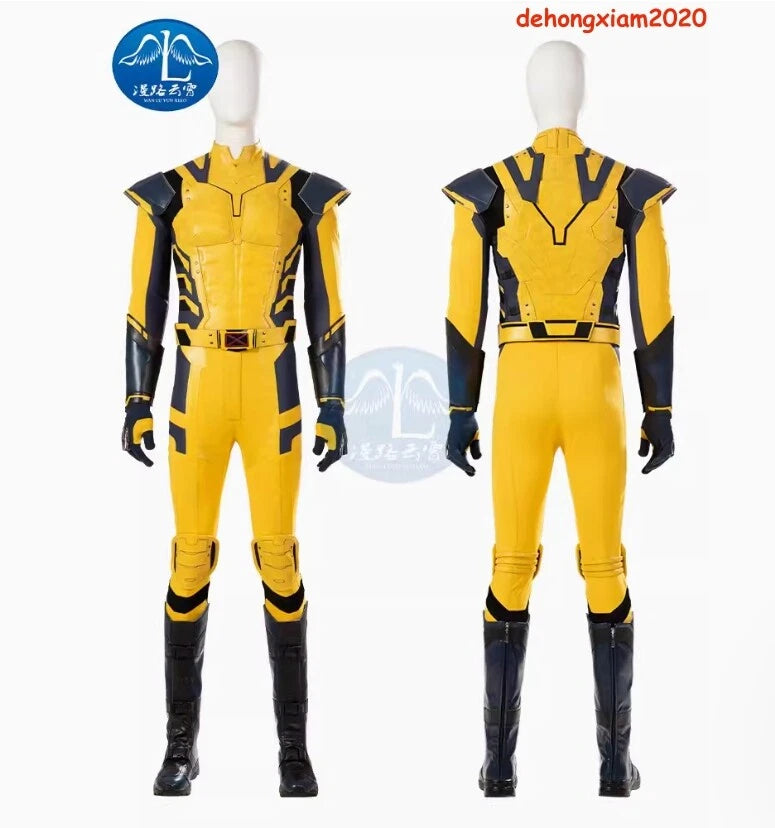 2024 Deadpool & Wolverine Jumpsuit Outfit Cosplay Halloween Costume Full Set 07FC0E-D4 - KOEEK