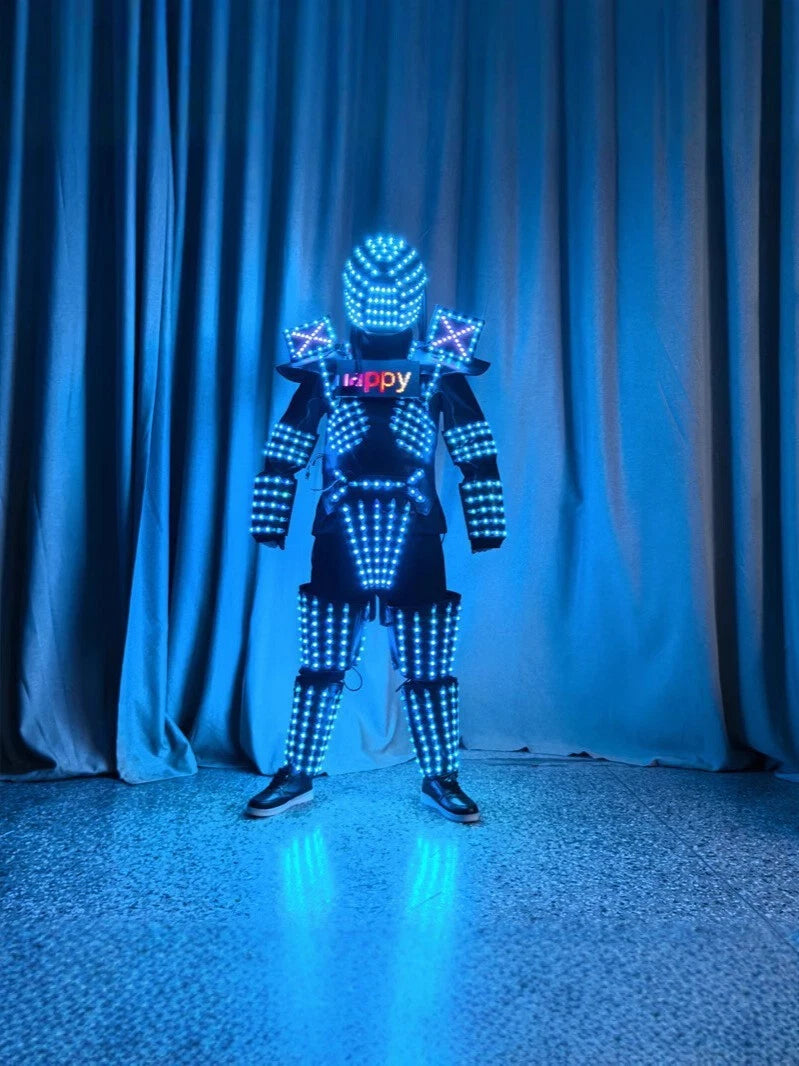 Colorful LED RGB Performance Suit Bar DJ Illuminated Dance Programming Costume 07FC0E-D4 - KOEEK