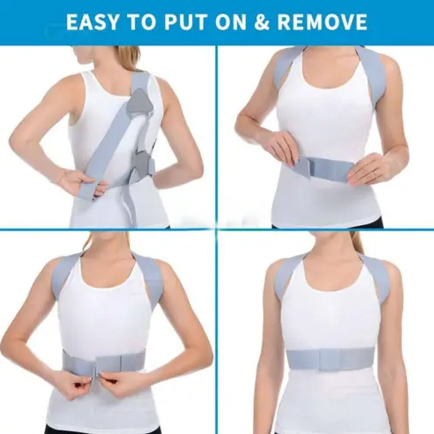 new Posture Corrector Body Brace Back Lumbar Shoulder Support Belt Adjustable koeek - KOEEK