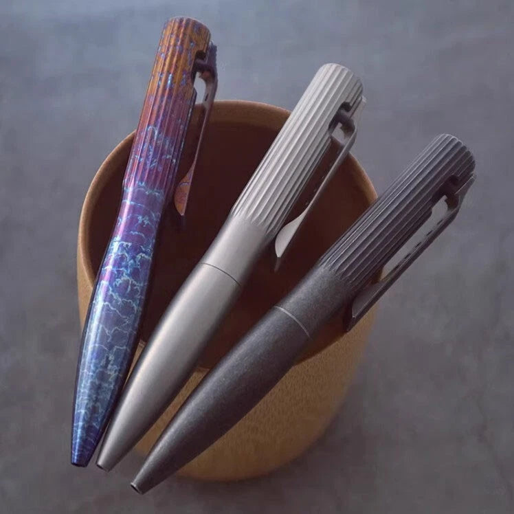 Titanium Alloy Ballpoint Pen Business Office Signature Pen EDC Pocket Multi Tool 07FC0E-D4 - KOEEK