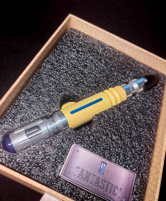 US NOW! Doctor Who Master 9th Sonic Screwdriver Scalable LED Replica Prop Gifts 07FC0E-D4 - KOEEK