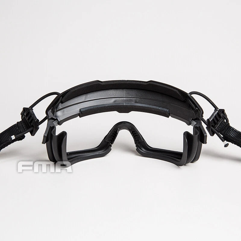 FMA Tactical Helmet Goggles Anti-fog Transparent 3MM Lens Rail Clips FAST Helmet 07FC0E-D4 - KOEEK