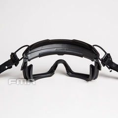 FMA Tactical Helmet Goggles Anti-fog Transparent 3MM Lens Rail Clips FAST Helmet 07FC0E-D4 - KOEEK