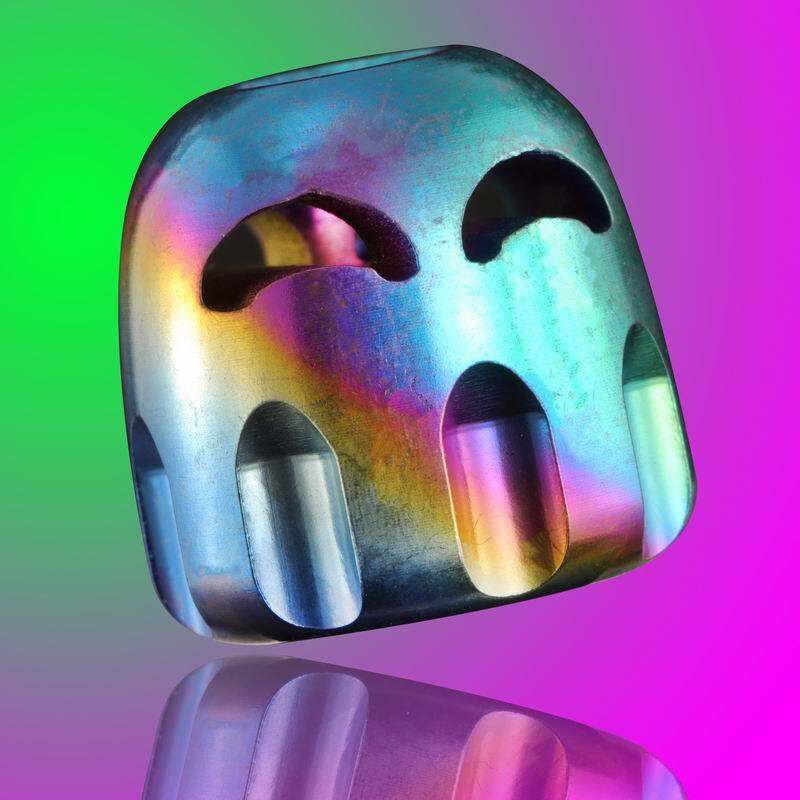 Titan Alloy Paracord Bead Knife Pendant EDC DIY Accessories Pacman Laugh 07FC0E-D4 - KOEEK