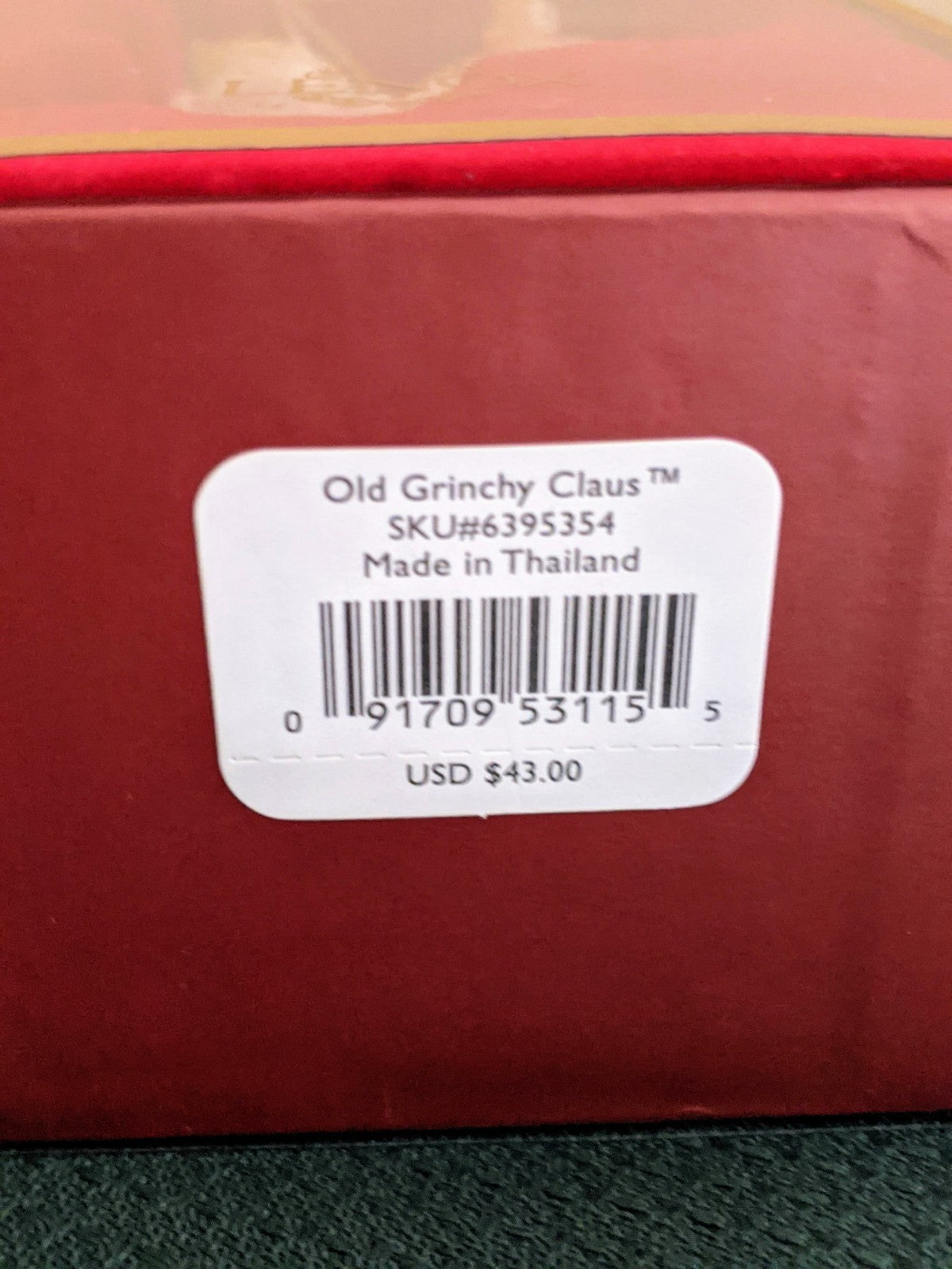 2005 LENOX "THE GRINCH OLD GRINCHY CLAUS" CHRISTMAS ORNAMENT PORCELAIN NIB OTHER LENOX - KOEEK