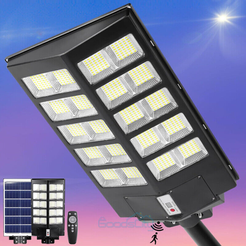 ny kommerciel LED Solar Street Flood Light Udendørs Dusk To Dawn Big Road Væglampe