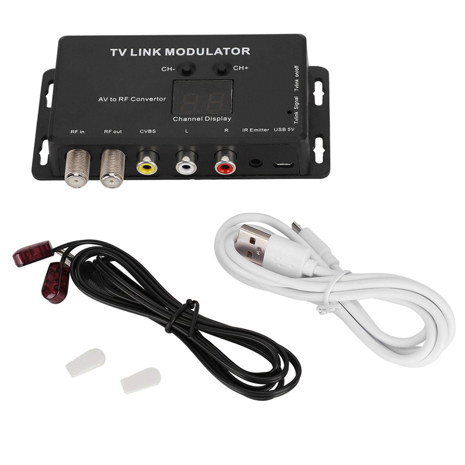 new TV Link Modulator UHF Modulator AV To RF Converter With Channel Display USB koeek - KOEEK