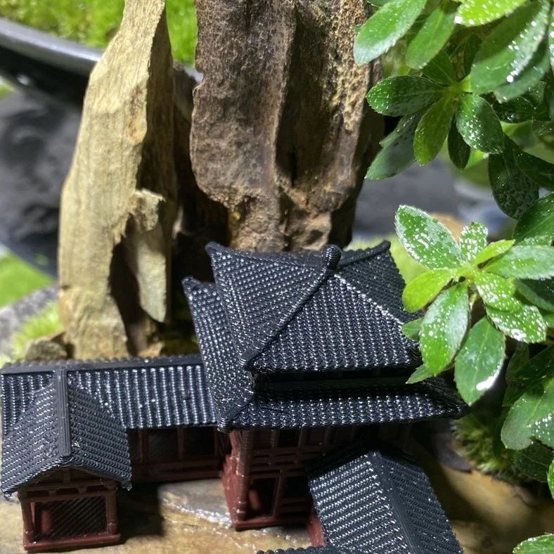 Plastics Chinese Ancient Architectural Model Aquarium Micro Landscape Bonsai 07FC0E-D4 - KOEEK
