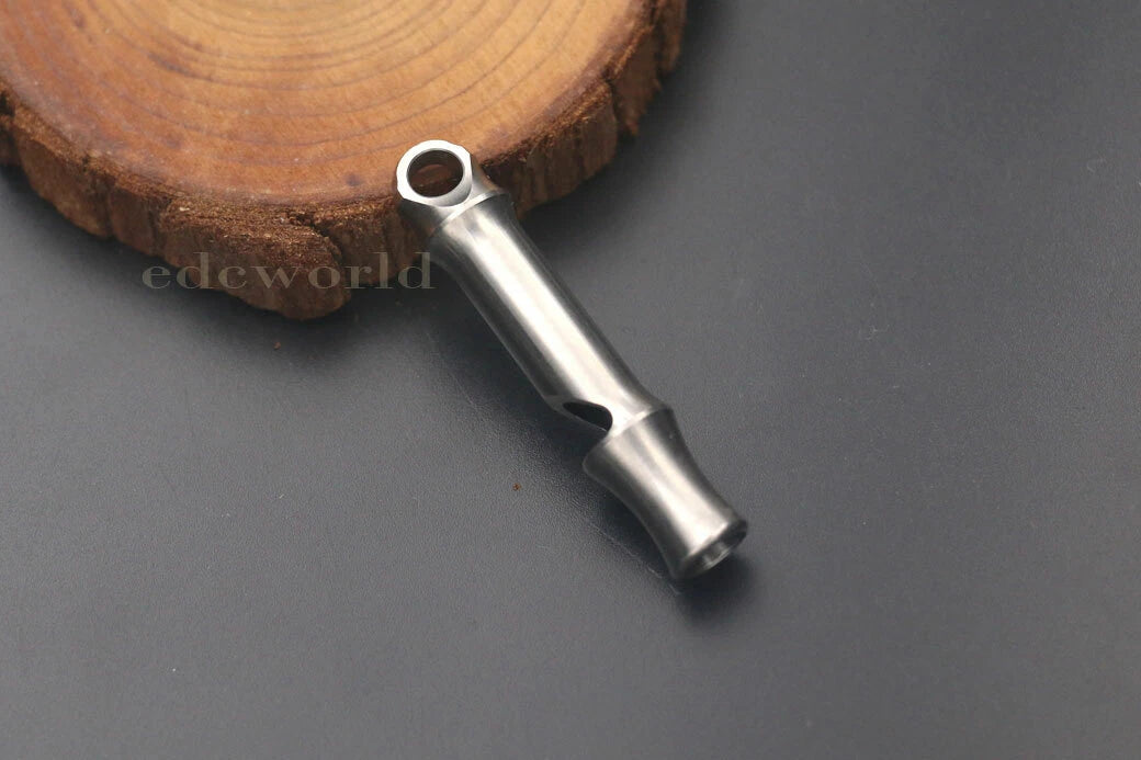 TC4 Outdoor Titanium Whistle Necklace Lanyard EDC Survival Key chain Tool W-35T 07FC0E-D4 - KOEEK