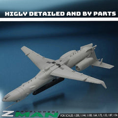 1/200 Indian EMB145I Eye In The Sky Early Warning Aircraft Unpainted 3D Printed 07FC0E-D4 - KOEEK