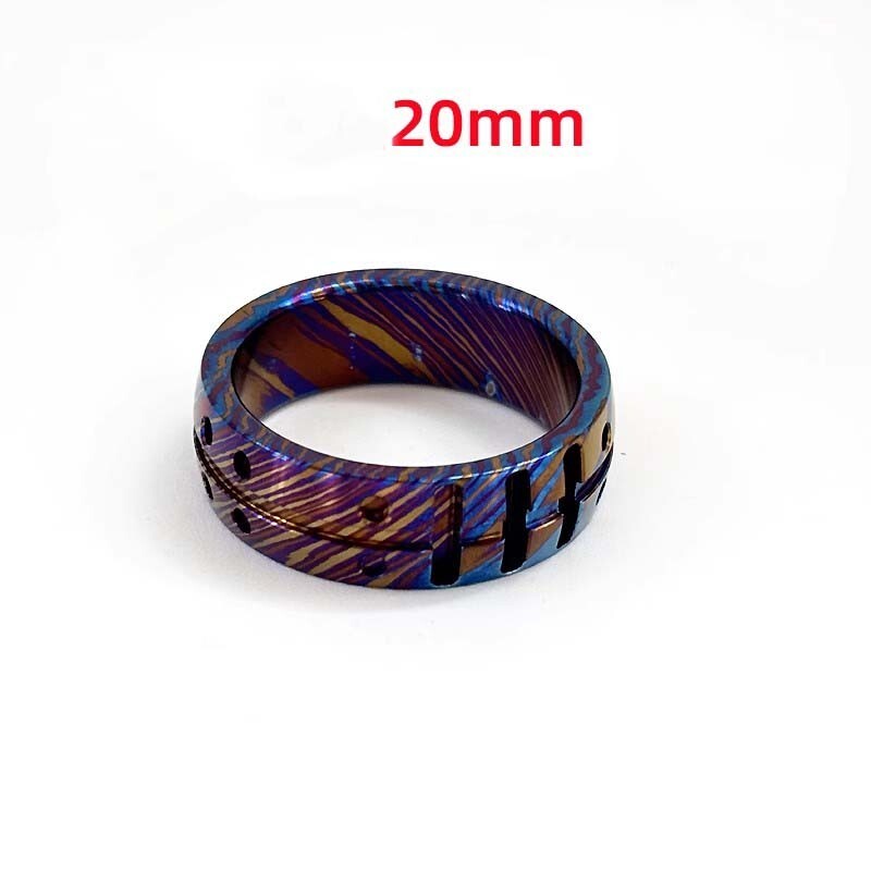 Damascus Titanium Ring CNC Made Men Women Finger Rings EDC Gift 07FC0E-D4 - KOEEK