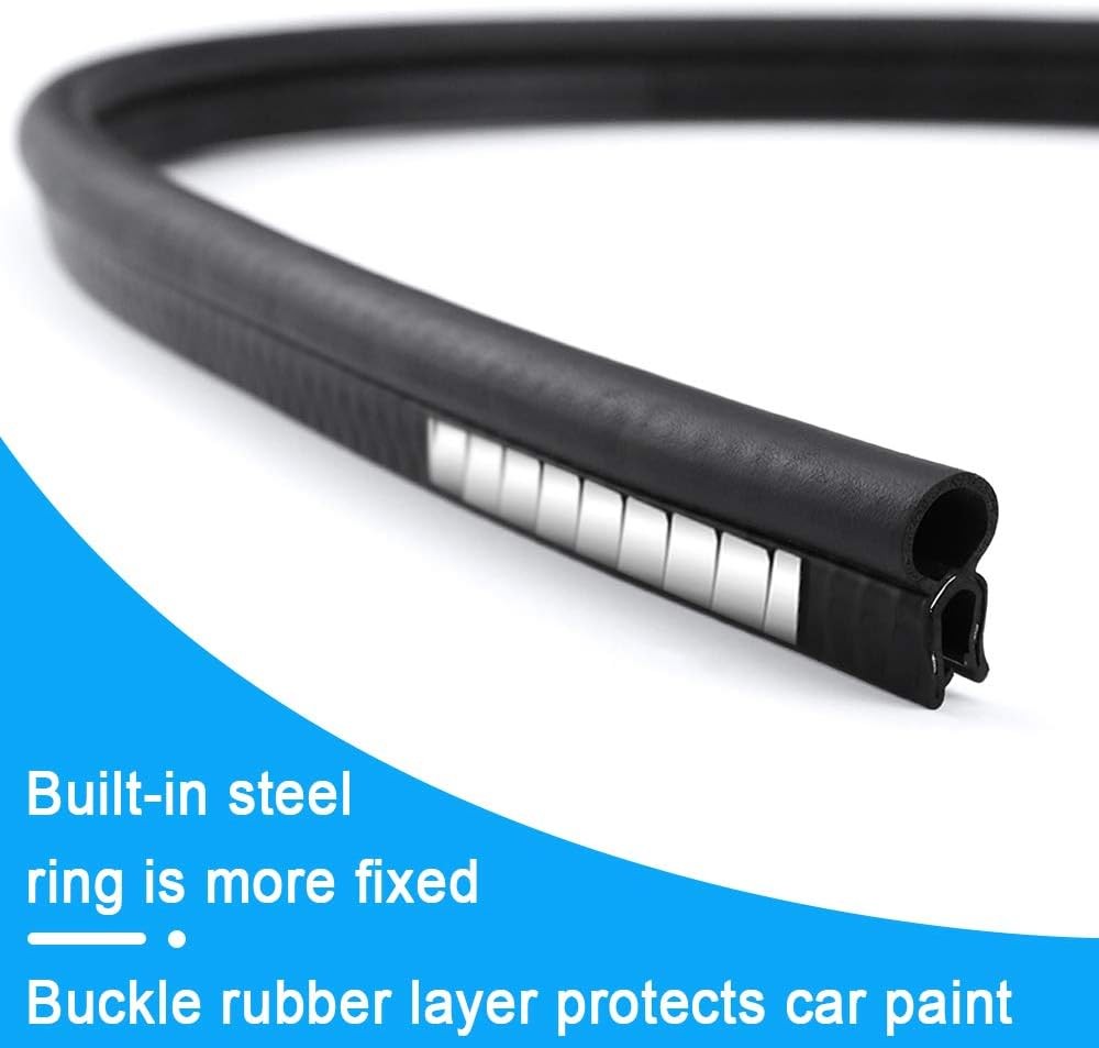 new Storystore Car Door Rubber Seal Strip, Fits 1/16" Edge, Trim 10 Feet, Black STORYSTORE - KOEEK