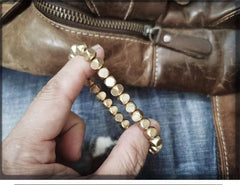 Brass Bracelet Men’s Couples Hand Bead Stackable Jewelry 07FC0E-D4 - KOEEK