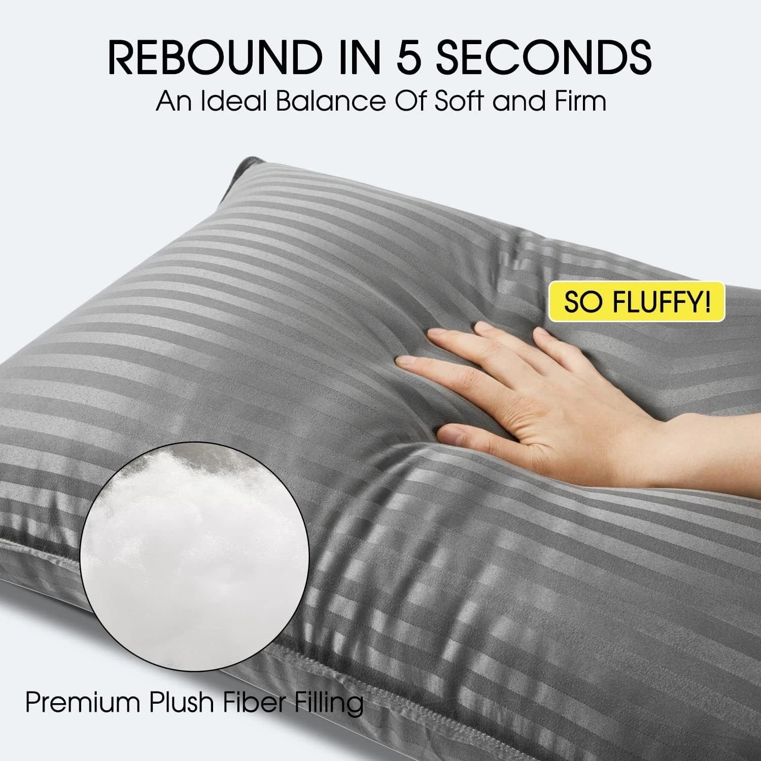Basic oversized pillow, suitable for sleeping - soft down alternative pillow 07FC0E-D4 - KOEEK
