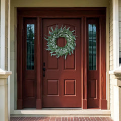 26-inch eucalyptus and baby's breath wreath, suitable for front doors