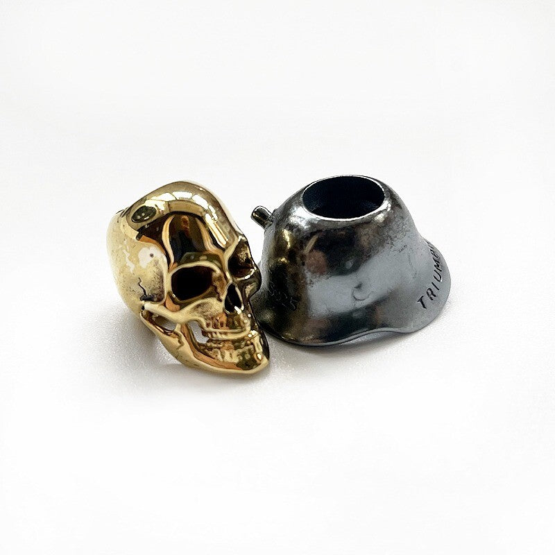 925 Sterling Silver Brass Soldier Skull Knife Lanyard Bead Paracord Pendant EDC 07FC0E-D4 - KOEEK