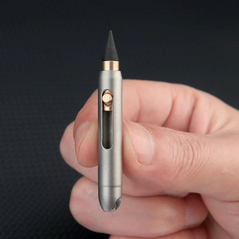EDC Mini Titanium Alloy Mechanical Pencil Writing Portable Outdoor keychain Tool 07FC0E-D4 - KOEEK