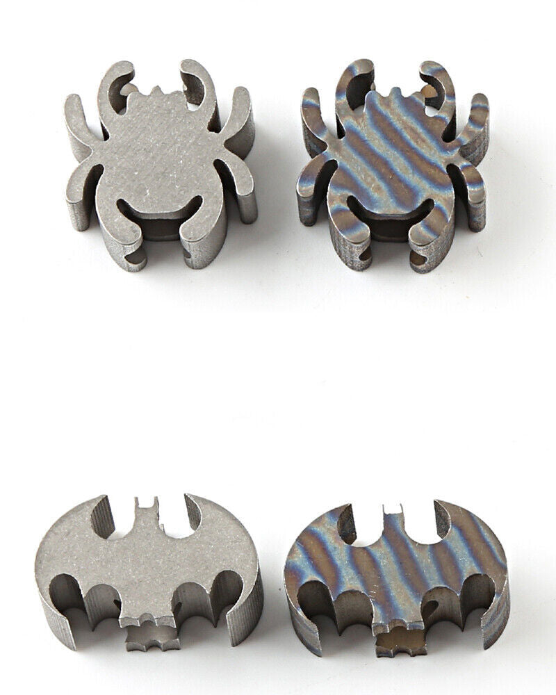 EDC Titanium Alloy Folding Knife Handle Lanyard Bead Umbrella Rope Pendant Tools 07FC0E-D4 - KOEEK