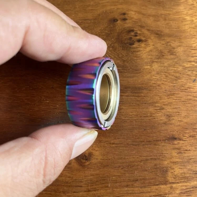 Ratchet Wheel Fidget Ring Fidget Slider Adult EDC Metal Fidget Toy Stress Relief 07FC0E-D4 - KOEEK