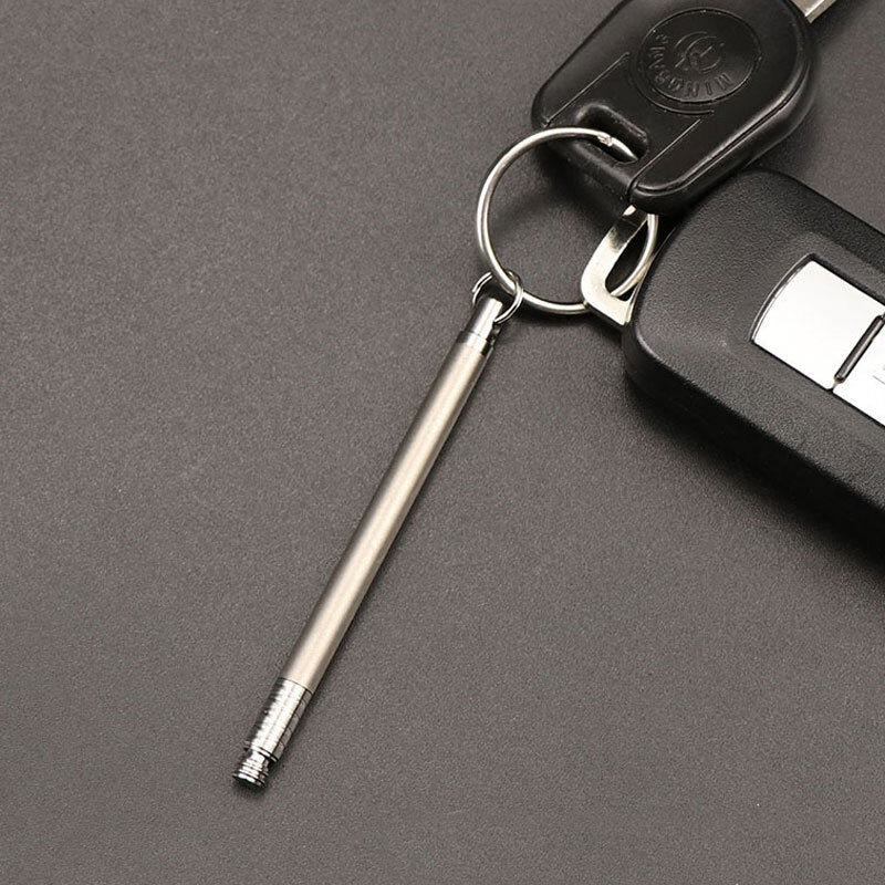 Titanium Alloy Keychain Ear Wax Removal Earpick Outdoor Camping Case EDC Gift 07FC0E-D4 - KOEEK