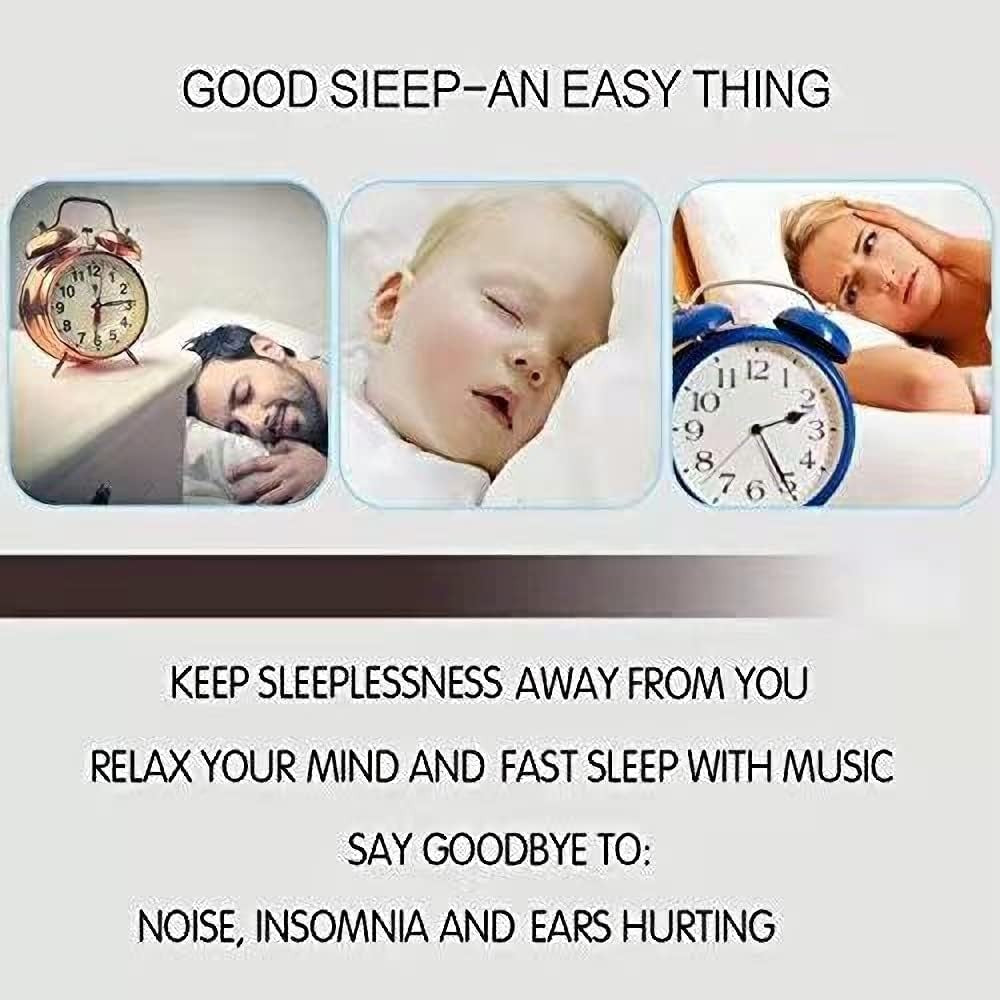 new Sleep Soundproof Earbuds Headphones, Noise Isolating Soft for Black