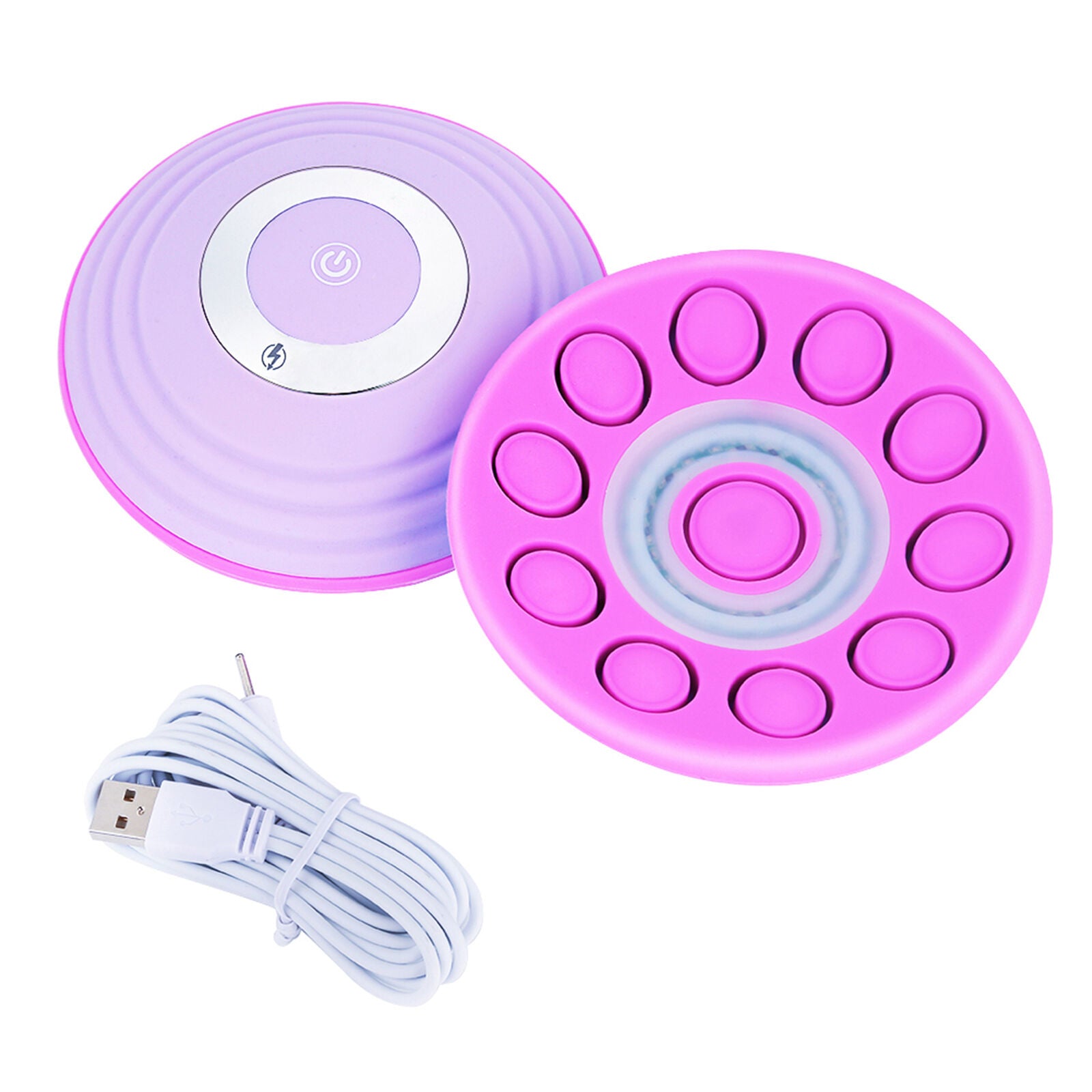 new USB Wireless Woman Breast Massager Bust Lift Massage Stimulator Purple HGF koeek - KOEEK