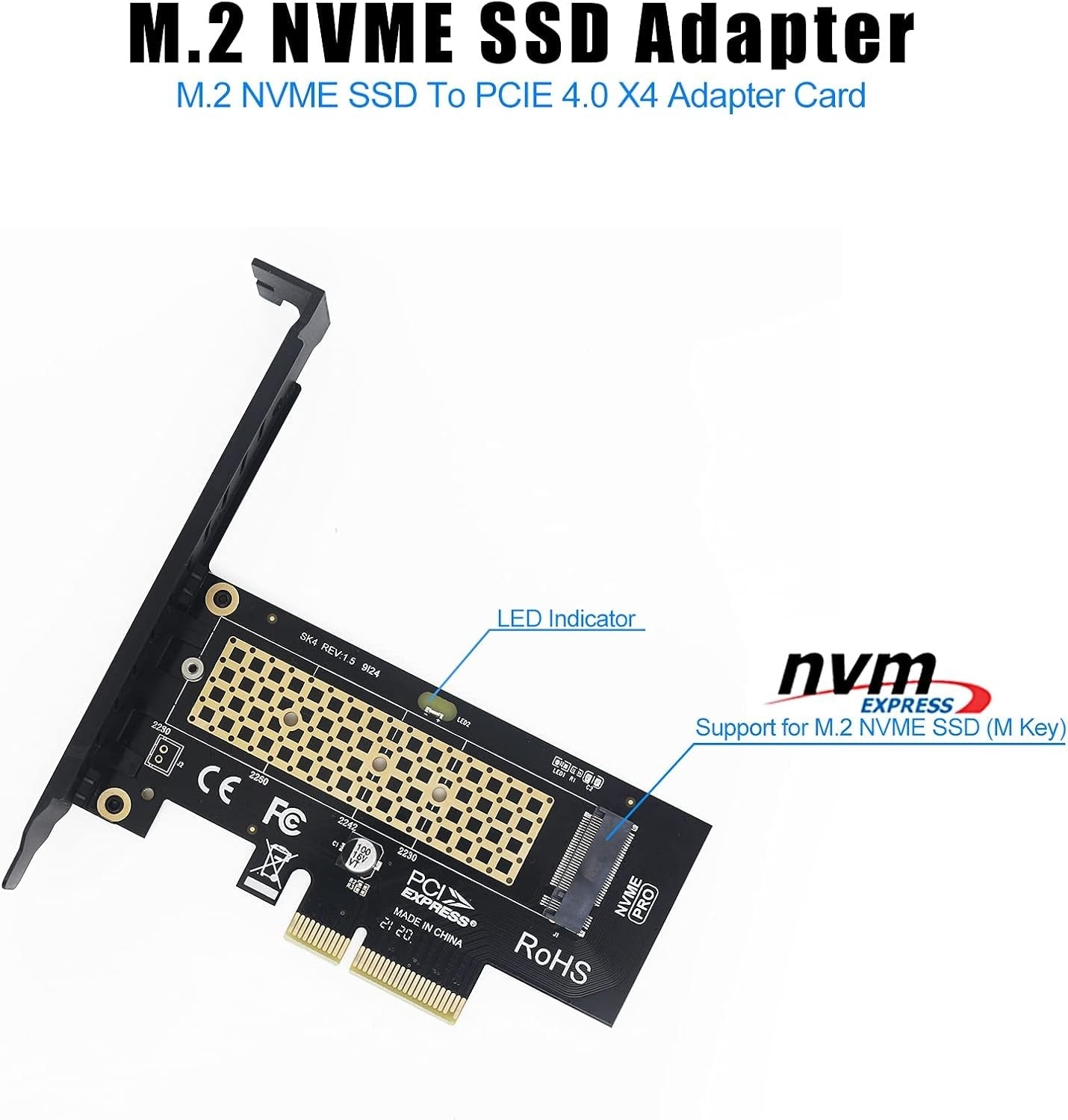 new M.2 NVME SSD to PCIe 3.0/4.0 x4 Adapter with Aluminum Heatsink Solution...
