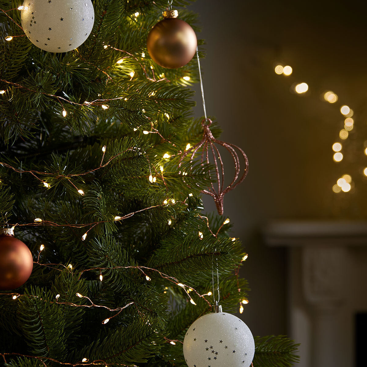 Noma Christmas LED Firefly Wire Plug In Micro Fairy String Outdoor Timer Lights NOMA - KOEEK