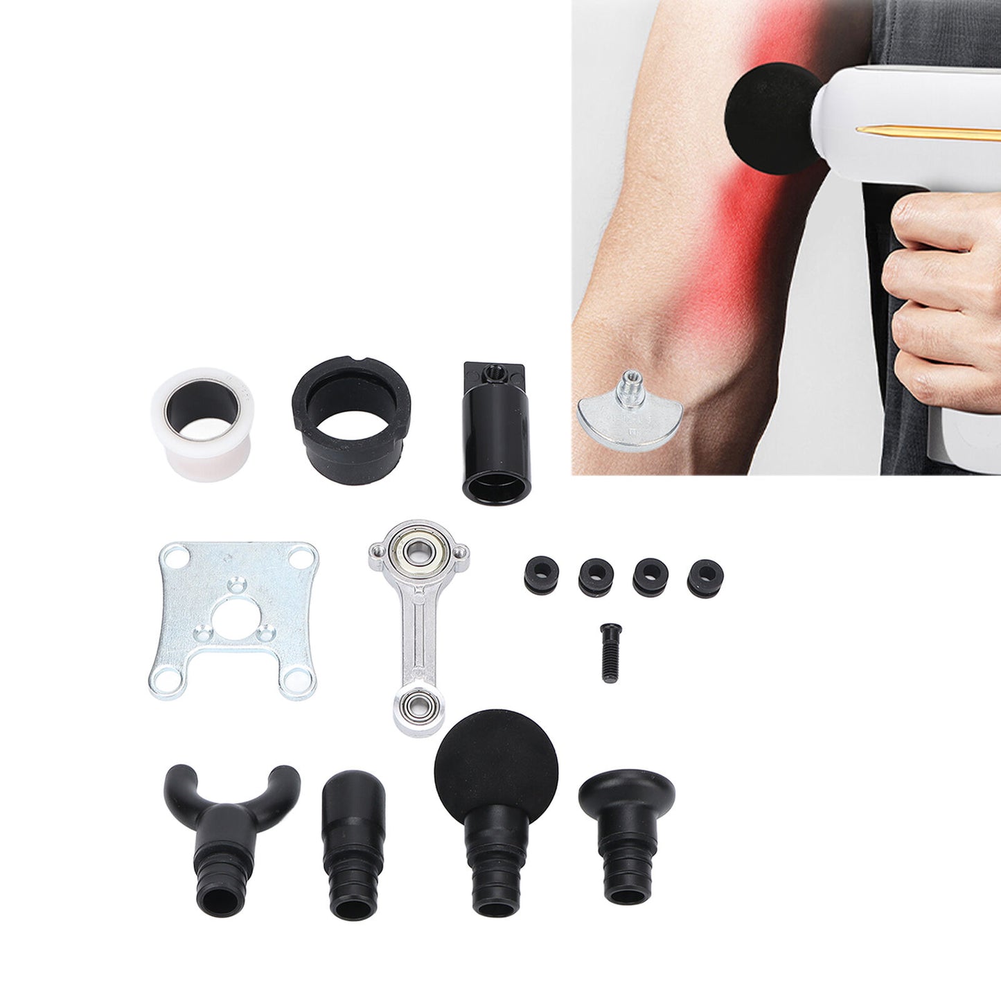 new Massage Gun Heads 4 Different Heads For Deep Tissue Fascia Massager HGF koeek - KOEEK